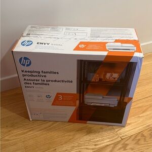HP Envy 6455e All-in-One Printer - White and Orange Accents